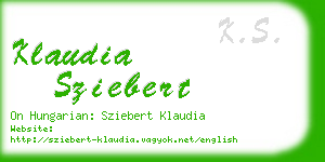 klaudia sziebert business card